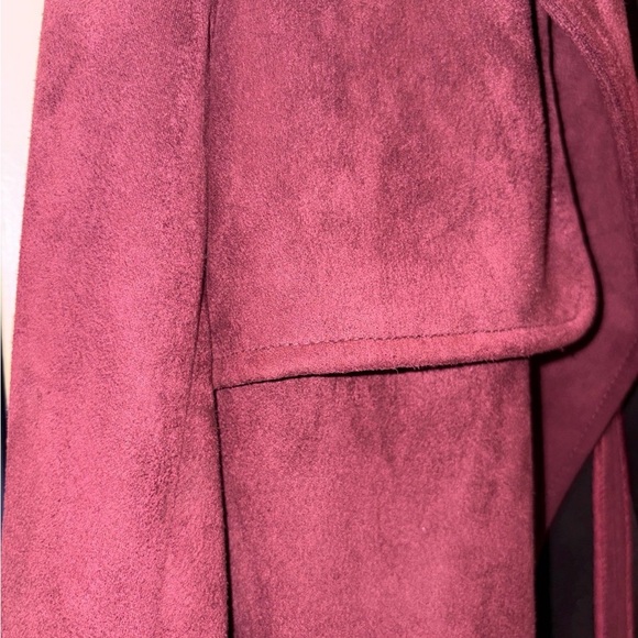 Magaschoni Deep Burgundy Trench Coat - Picture 2 of 3